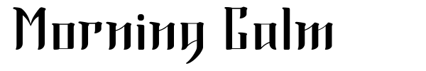Morning Calm font preview